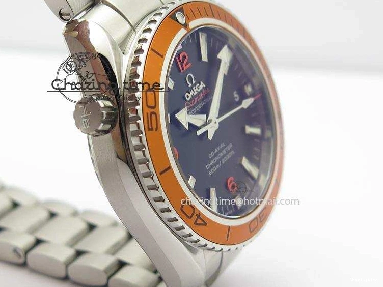 0404 Planet Ocean SS Bp Maker 45mm Orange Bezel On SS Bracelet A DailyWear 8216